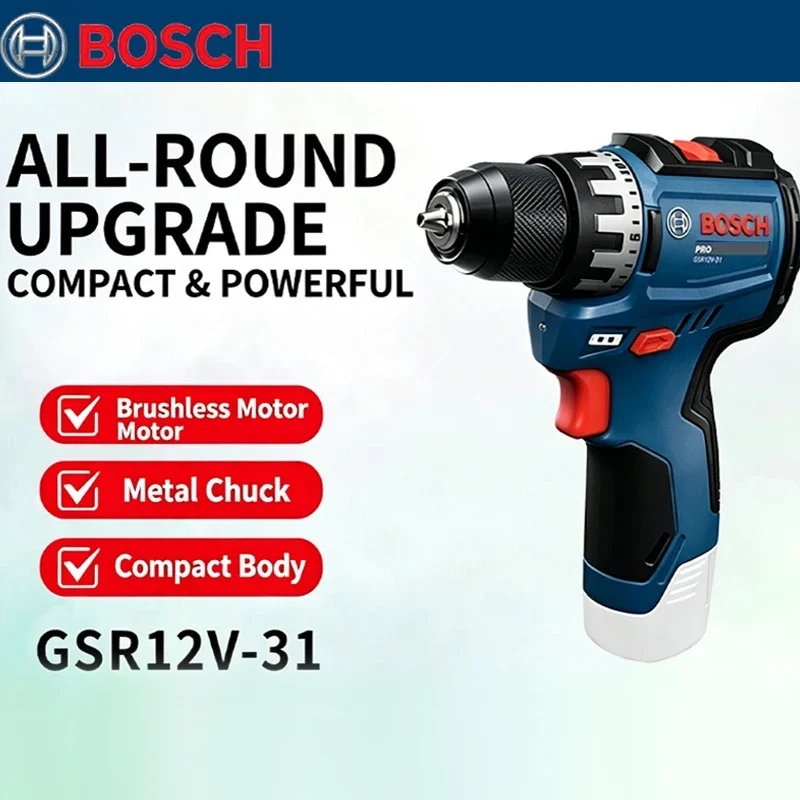 Power Tools Usa - Bosch GSR 12V-31 Fırçasız Elektrikli Matkap