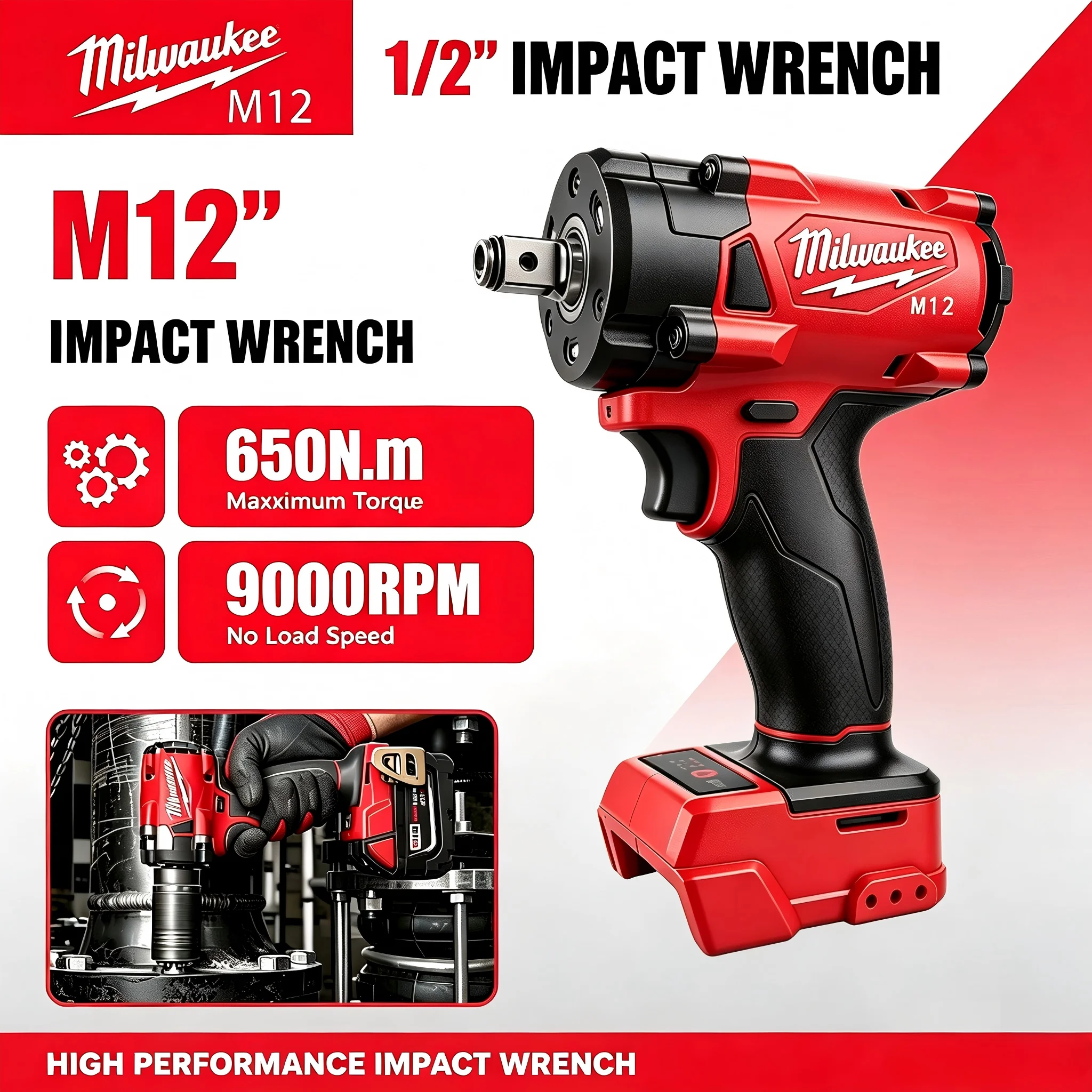 Milwaukee Drill M12 Fuel - Milwaukee M12 1/2' M18 FUEL Fırçasız