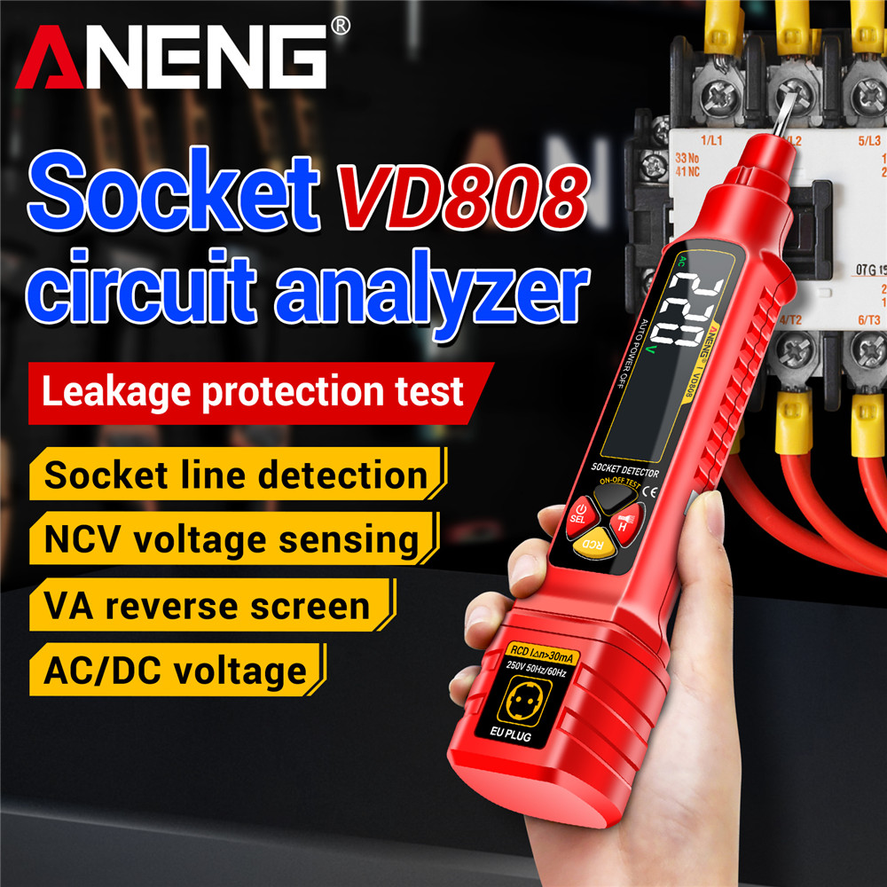 Soket Güç Testeri ANENG VD808  - Power Tools Voltage incelemesi ve fiyatı